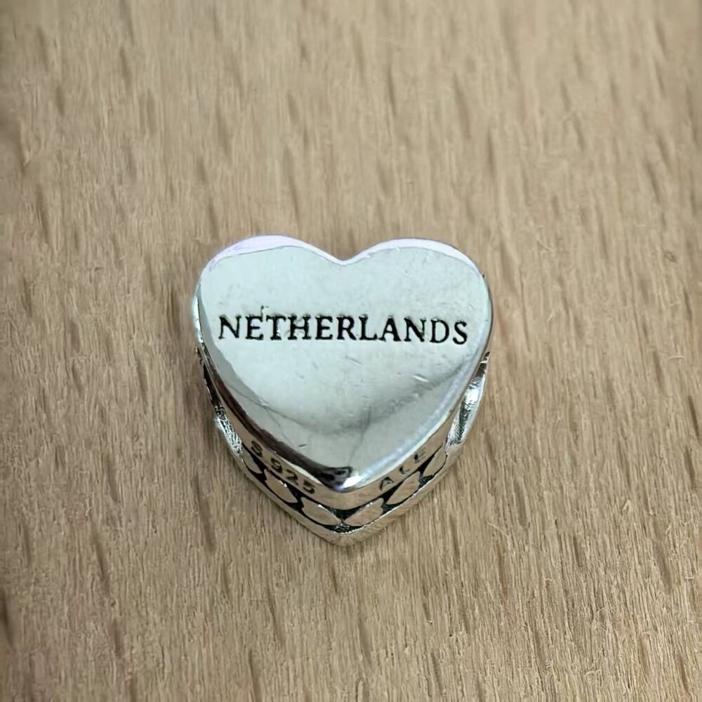 Pandora Netherlands and Tulip Charm Travel Pendant, S925 Silver Jewelry - Picture 2 of 4